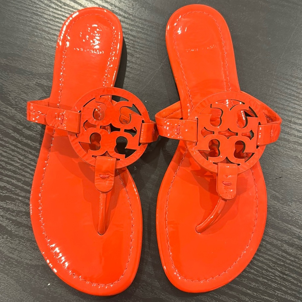 NEW Tory Burch Miller Sandal - Poppy Orange Red